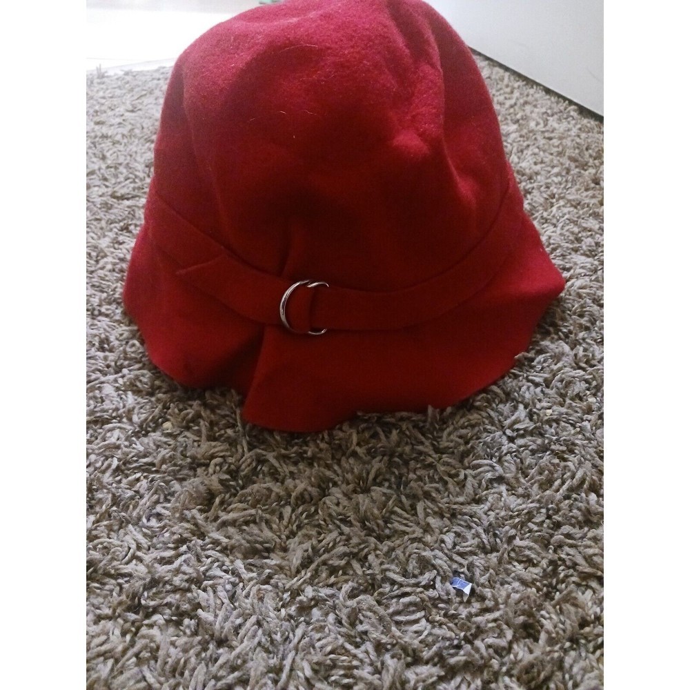 KATHY Jeanne Red 100% Wool Hat